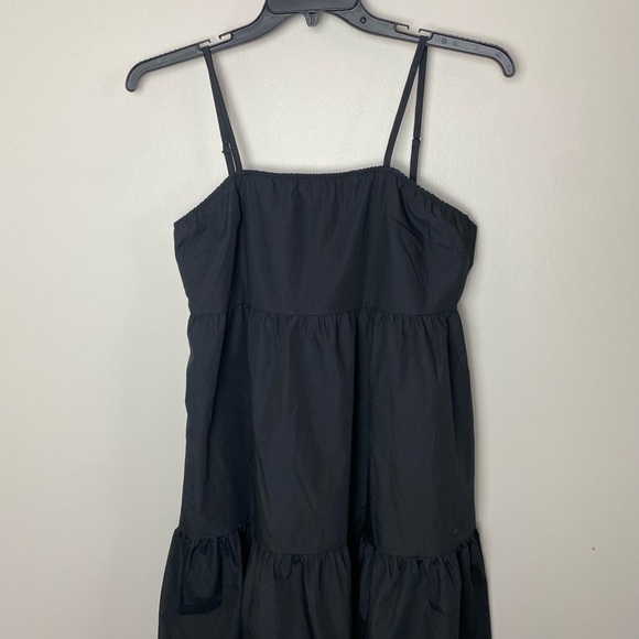 SHEIN Black Tiered Summer Dress Women’s Large 8/10 - Picture 3 of 5